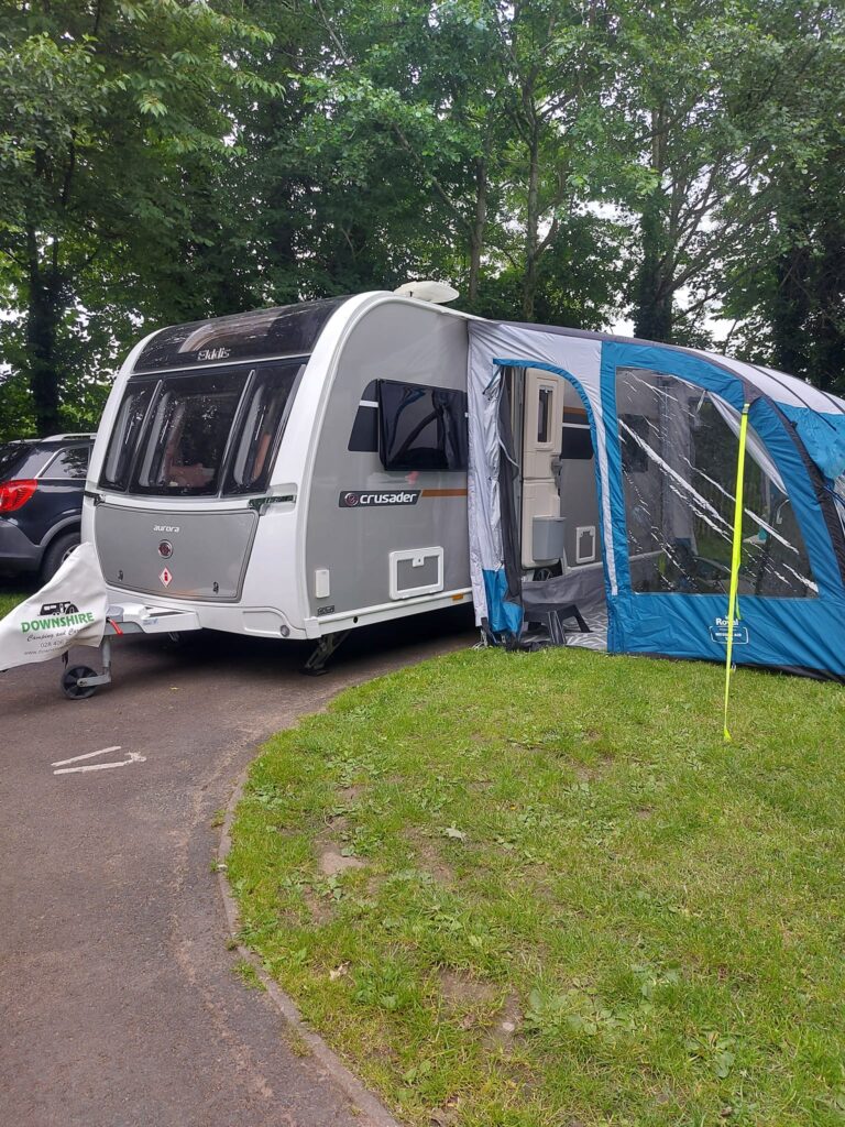 Elddis crusader aurora with porch awning
