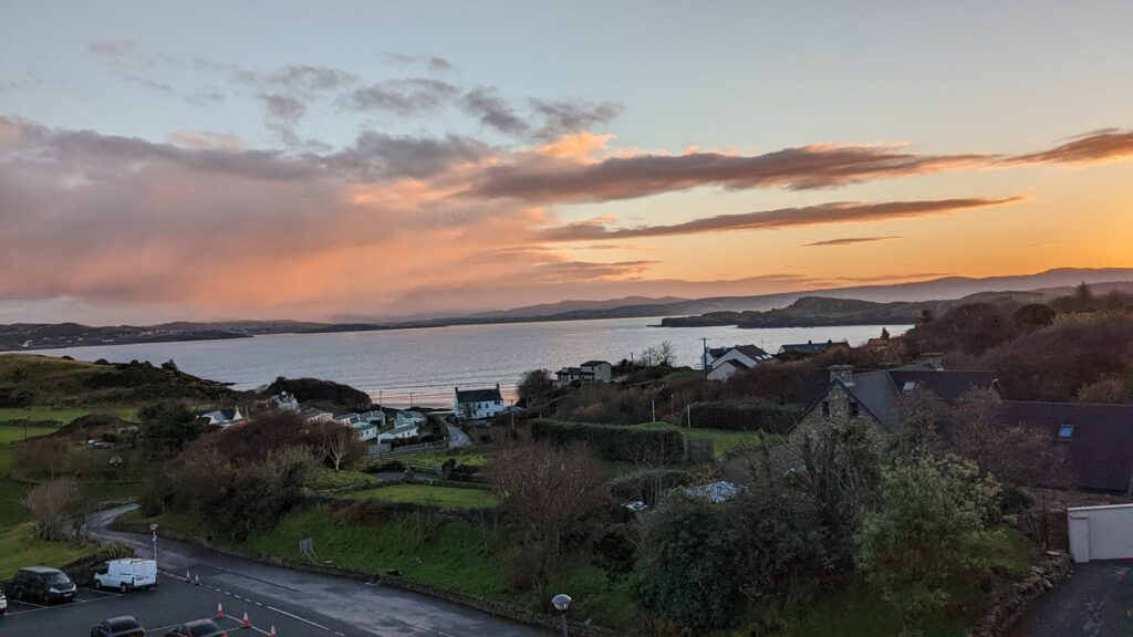The wild atlantic way coastline northern ireland with stunning scenery